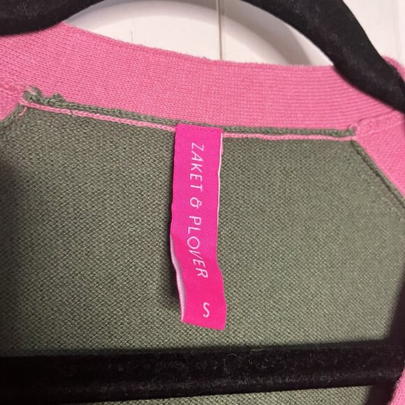 Zaket & Plover Sweater Womens S Candy Flowers Spots Pink Knit Cardigan - Picture 3 of 6